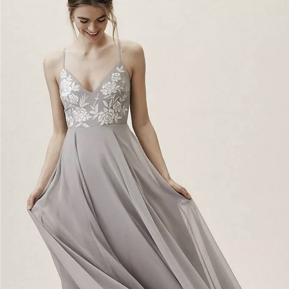 BHLDN Sadia Dress in Fog - Picture 3 of 9